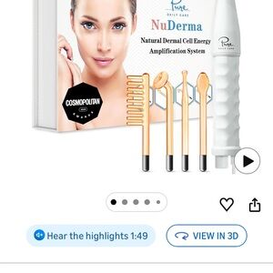 NUDE NuDerma Skincare Tool - White and Gold